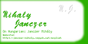 mihaly janczer business card